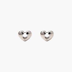 Marc Jacobs Charmed Bubble Heart Hoops Stříbrné | VSULW1029