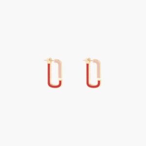 Marc Jacobs J Marc Colorblock Byty Hoops Červené Viacfarebný Zlaté | UZGAW4962