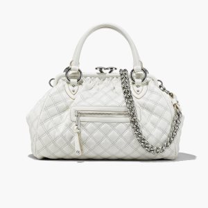 Marc Jacobs Re-Edition Prošívaný Læder Stam Bag Bílé | HMLBR1457